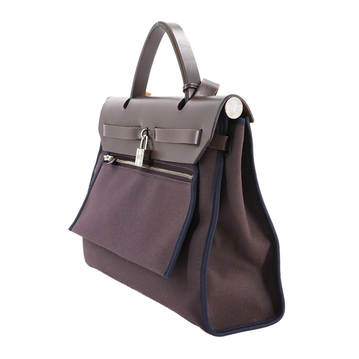 Her Bag Zip PM 2way Hand Shoulder Bag Toile Vash Hunter Brown