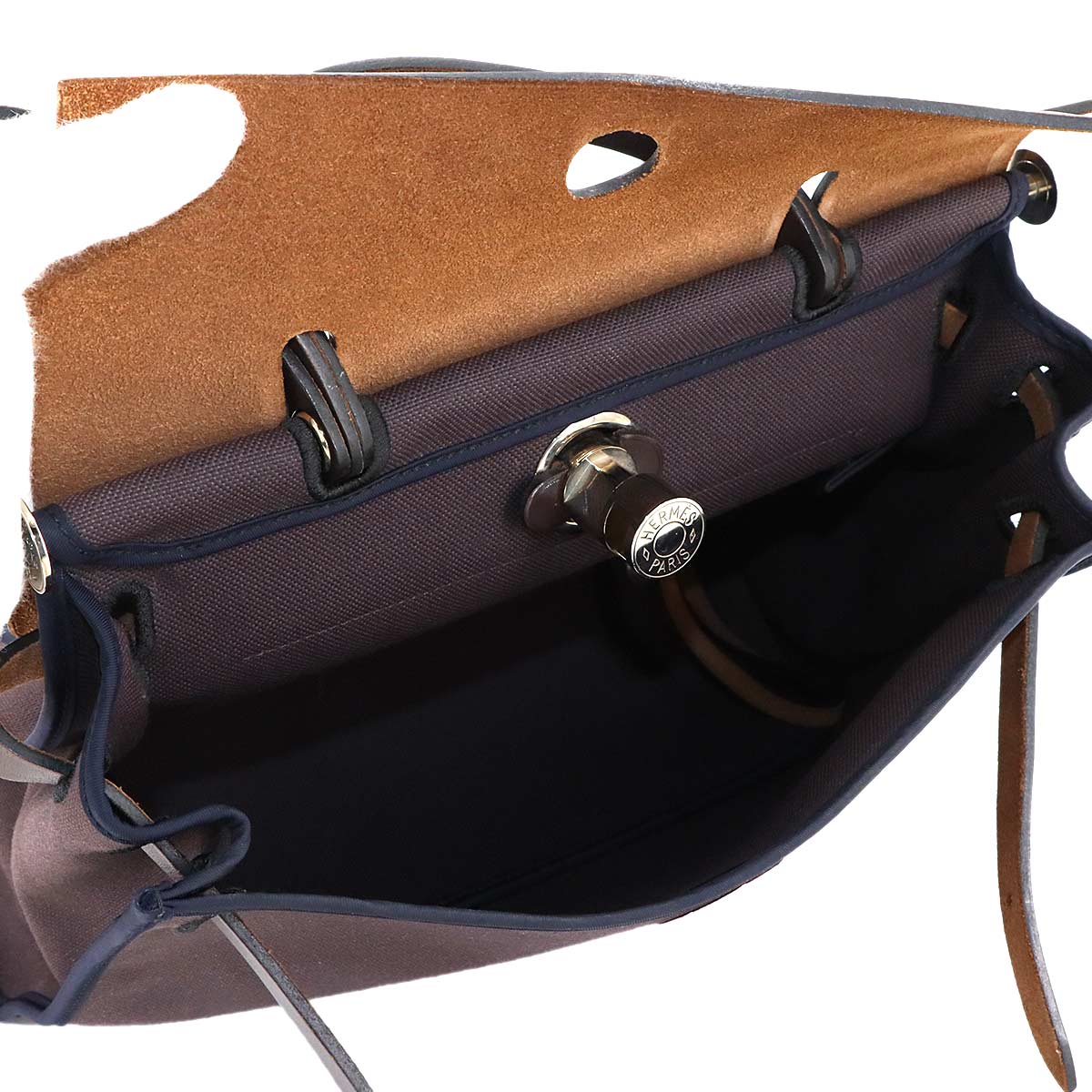 Her Bag Zip PM 2way Hand Shoulder Bag Toile Vash Hunter Brown