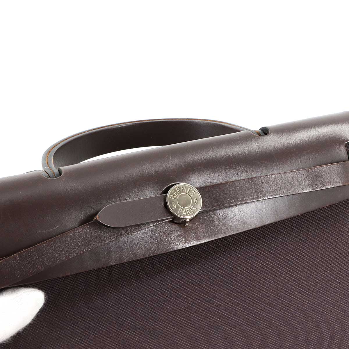 Her Bag Zip PM 2way Hand Shoulder Bag Toile Vash Hunter Brown