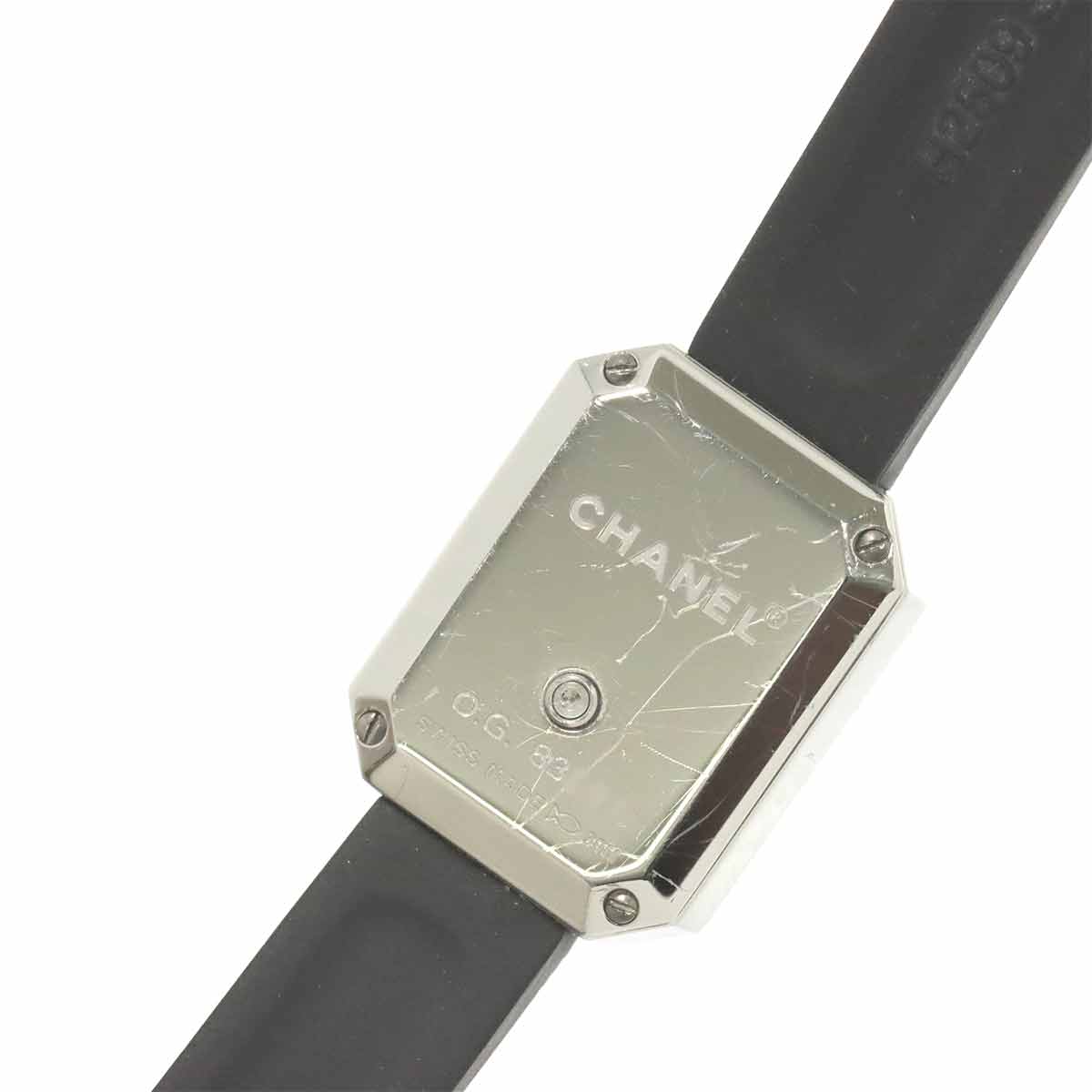 Premiere H2434 Bezel Diamond 4P Rubber Belt Black Dial Ladies