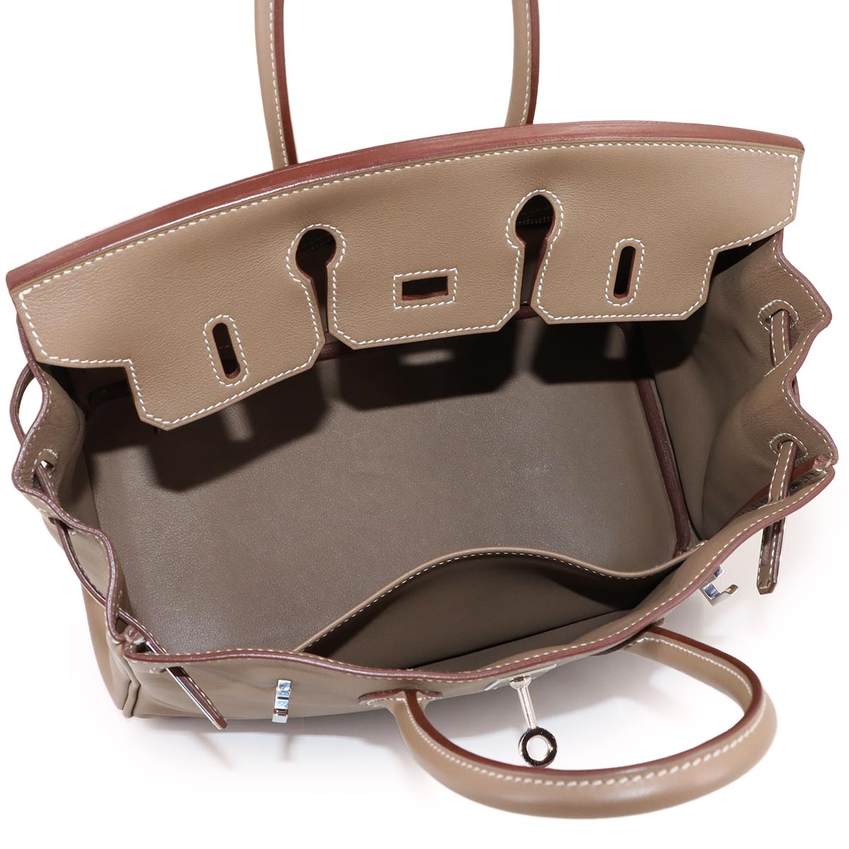 Birkin 25 Hand Bag Swift Etoupe Purse