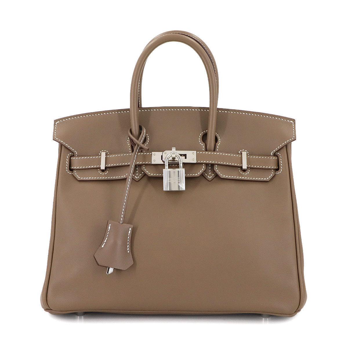 Birkin 25 Hand Bag Swift Etoupe Purse