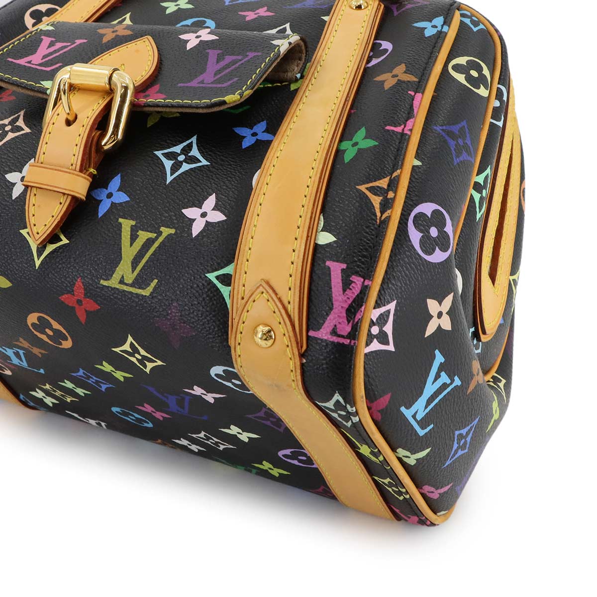 LOUIS VUITTON Monogram Multi Color Priscilla Hand Bag Noir M40097