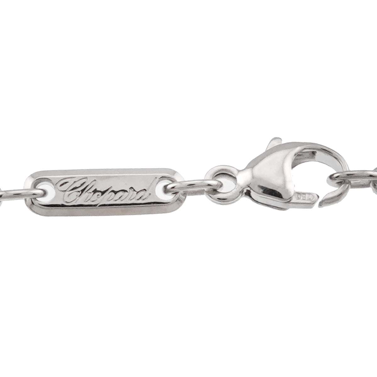 Happy Diamond Cross Necklace 18K White Gold 750