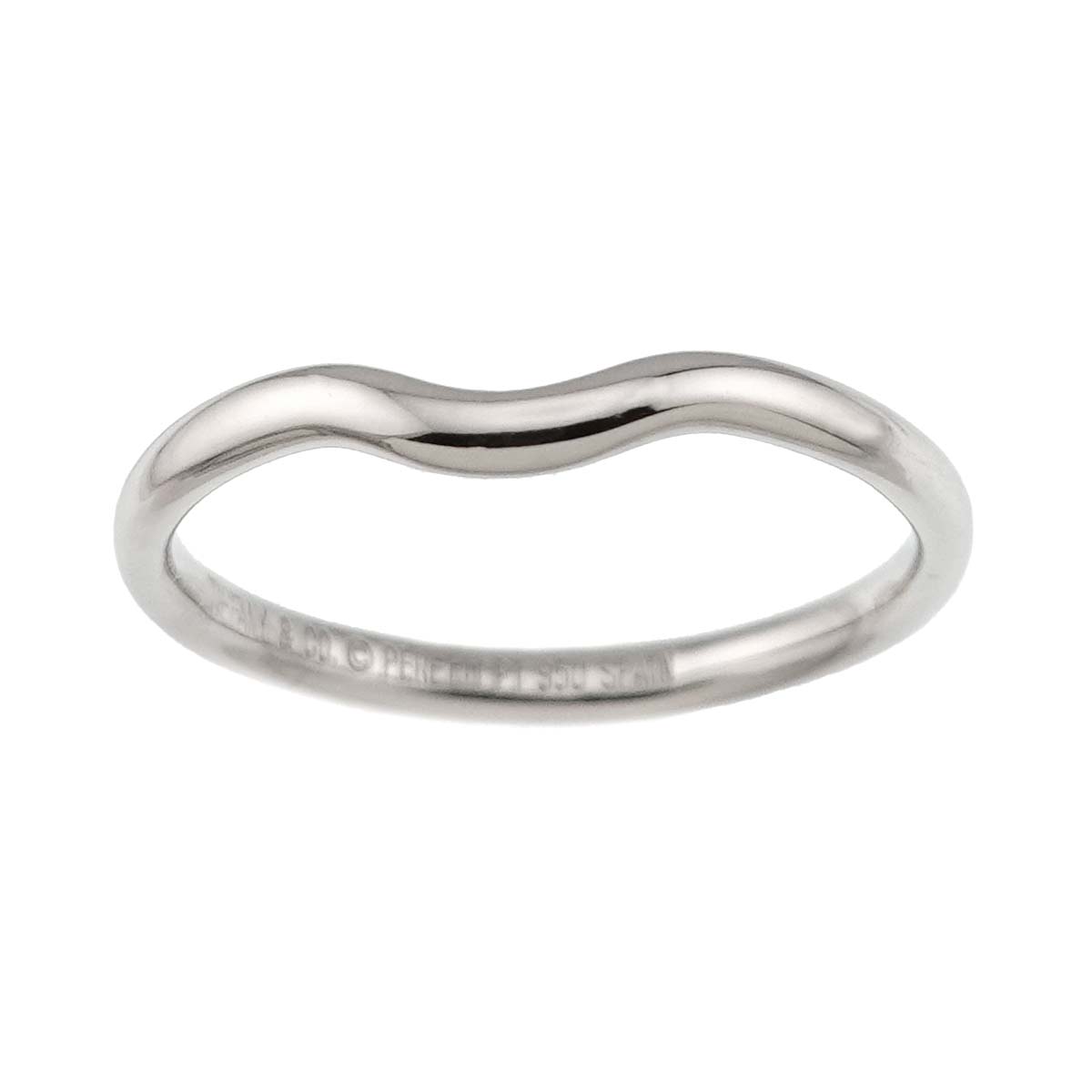 Curved Band Ring Pt Platinum size7.75-8(US)