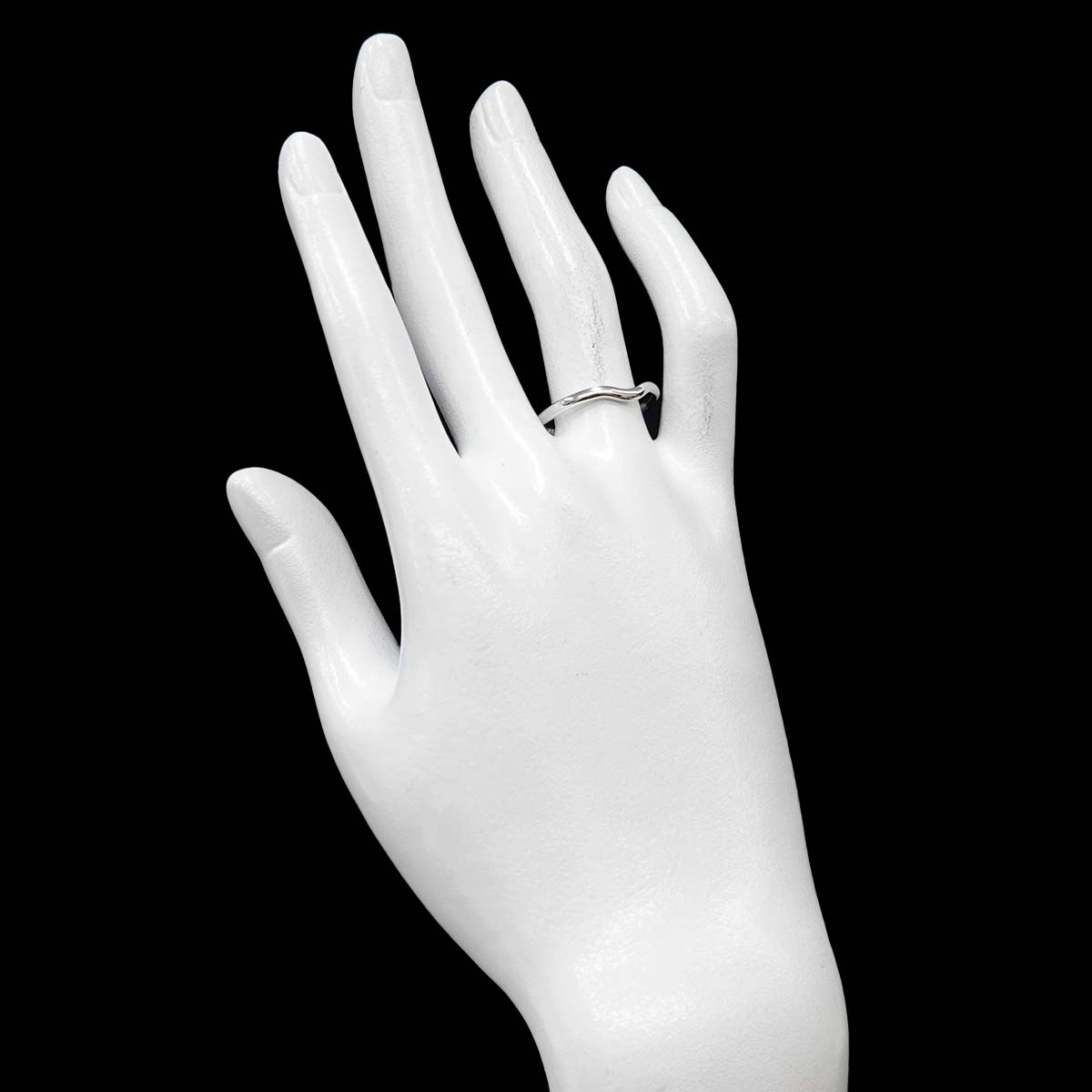 Curved Band Ring Pt Platinum size7.75-8(US)