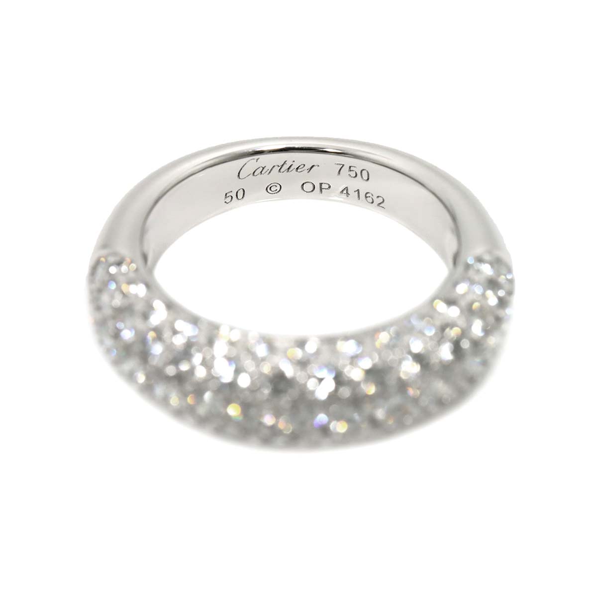 Diamond Ring 18K White Gold 750 size53 6.25-6.5(US)