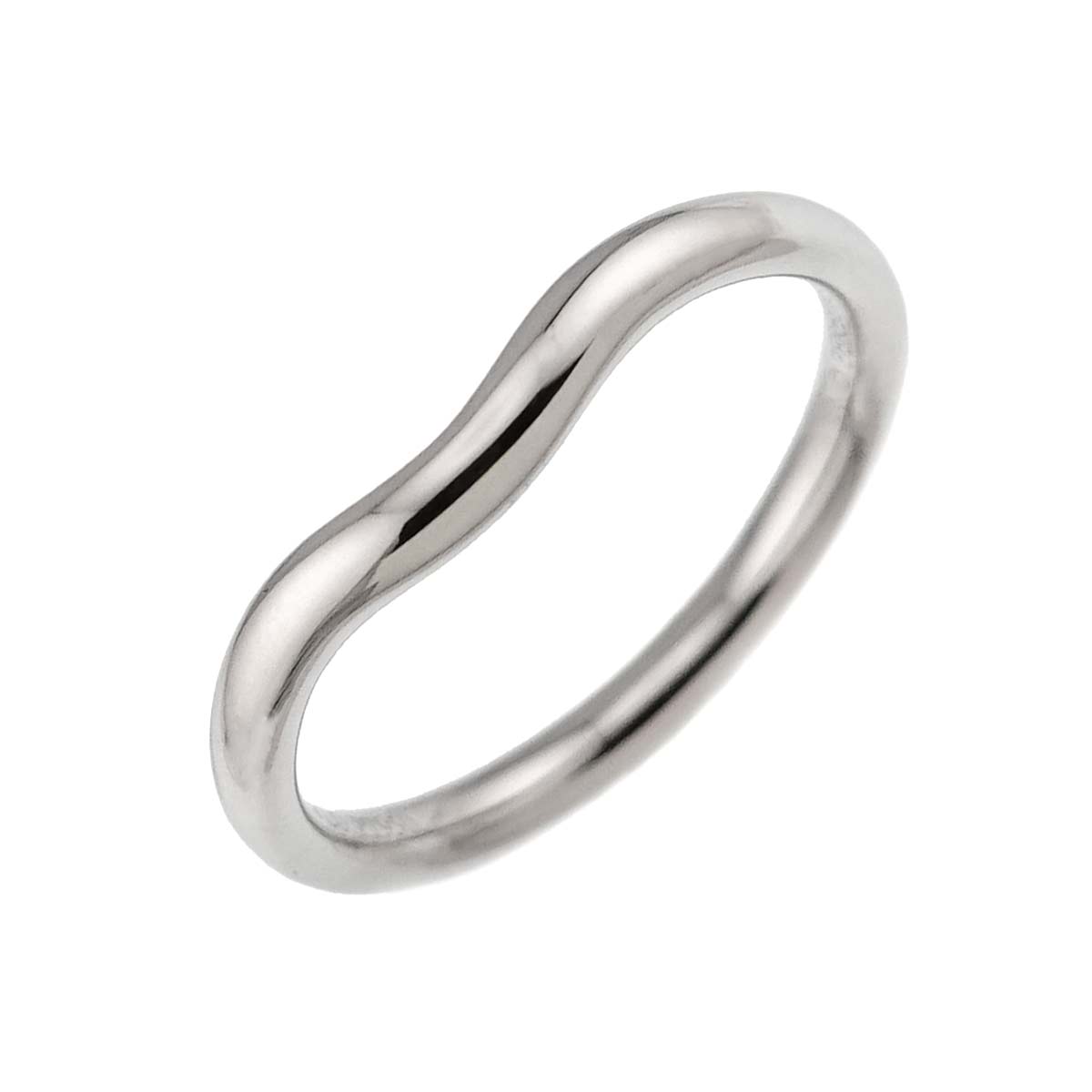 Curved Band Ring Pt Platinum size5.5-5.75(US)