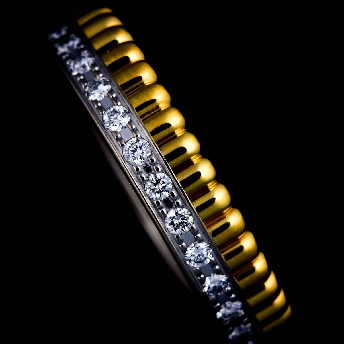 Quatre RADIANT Diamond Ring 18K YG WG 750 Size44 2.75-3(US)