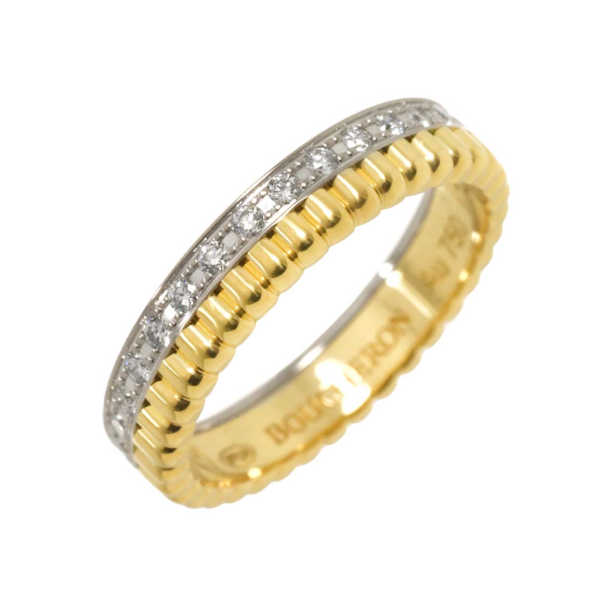 Quatre RADIANT Diamond Ring 18K YG WG 750 Size44 2.75-3(US)