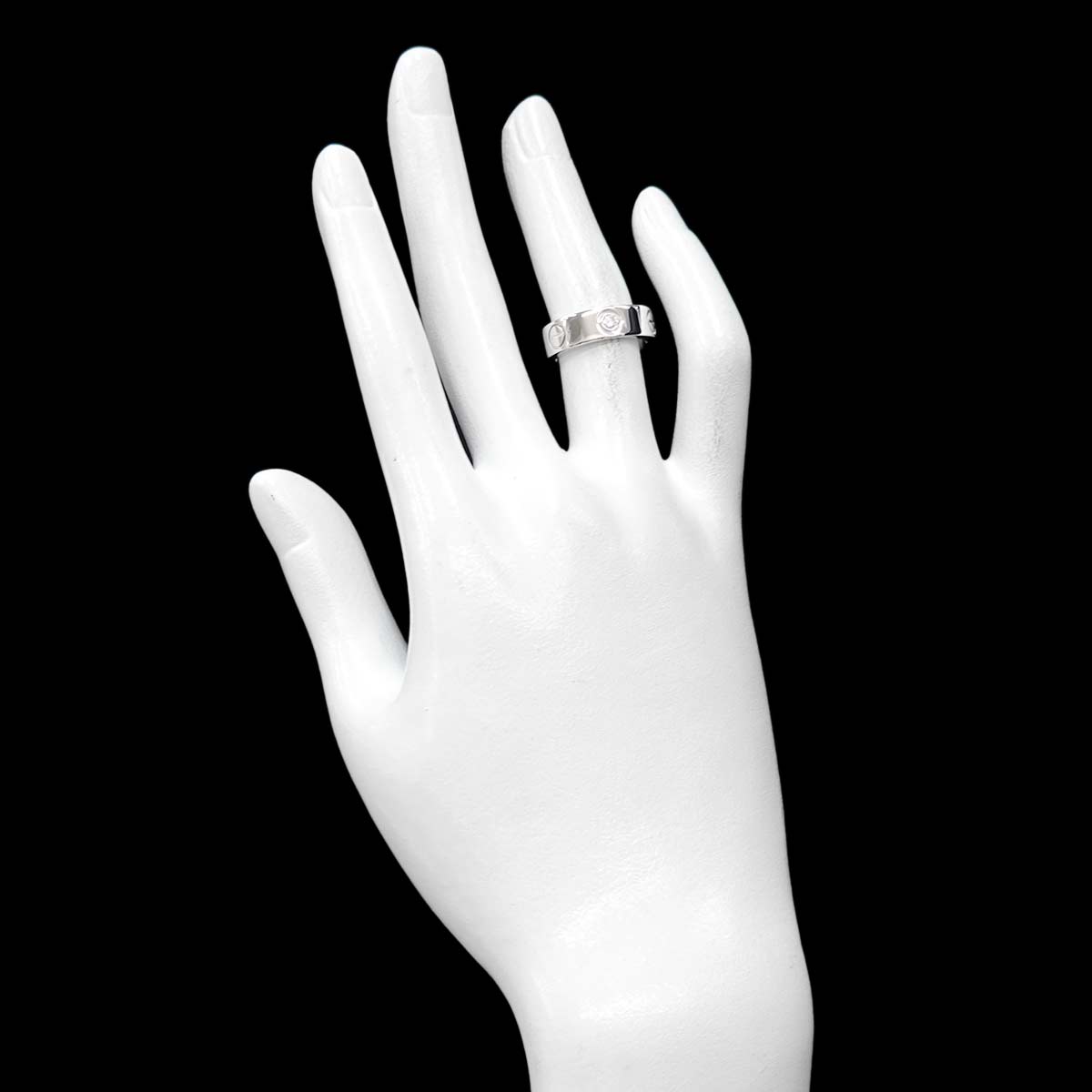Love Ring Diamond 3P 18K White Gold 750 size49 4.5-4.75(US)