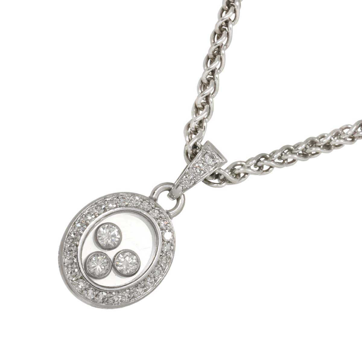 Happy Diamond Necklace 18K White Gold 750