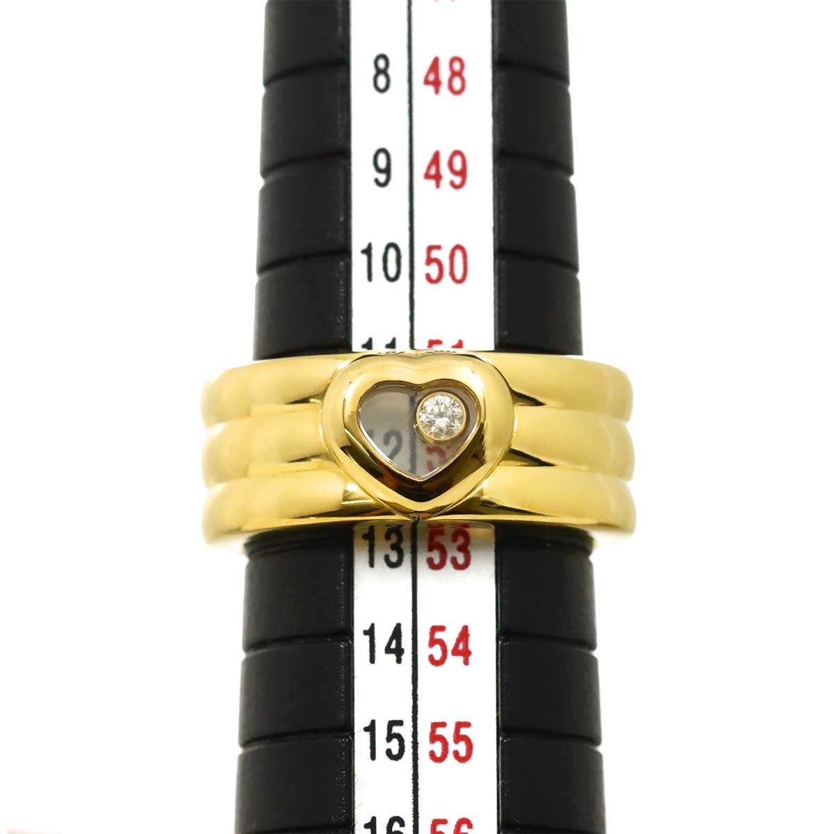 Happy Diamond Heart Ring 18K YG 750 Size6(US)