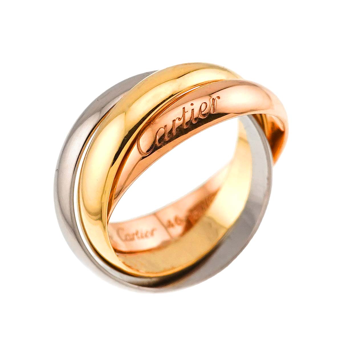 Trinity MM Ring 18K YG WG PG 750 Size46 3.75(US) 90290483