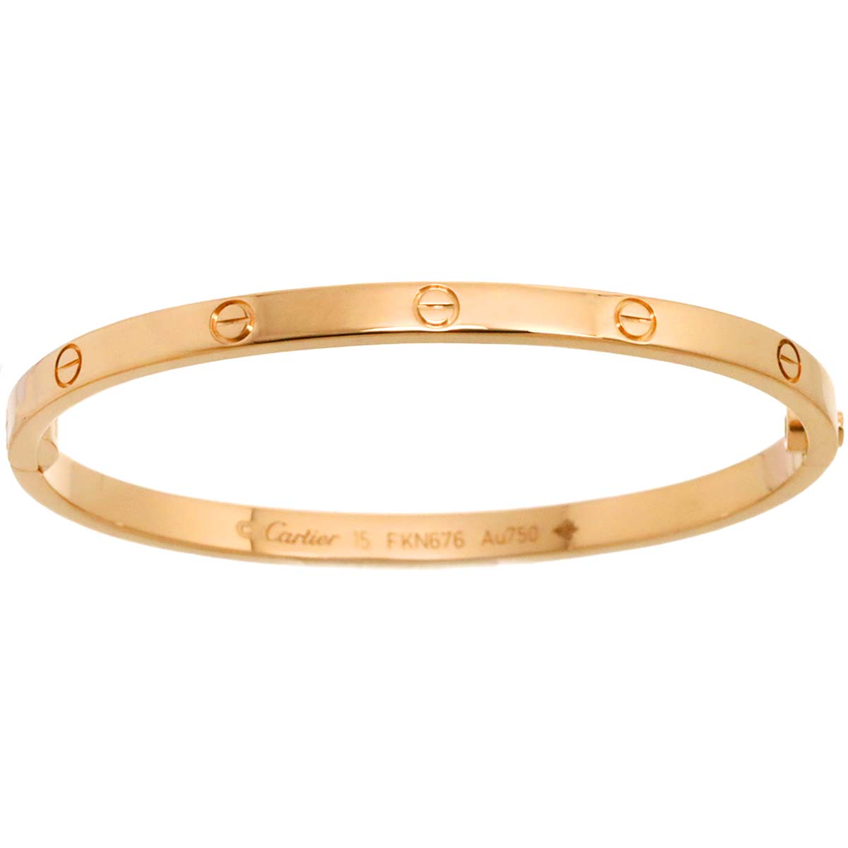 Love Bracelet Bangle SM 18K Pink Gold 750 Size15