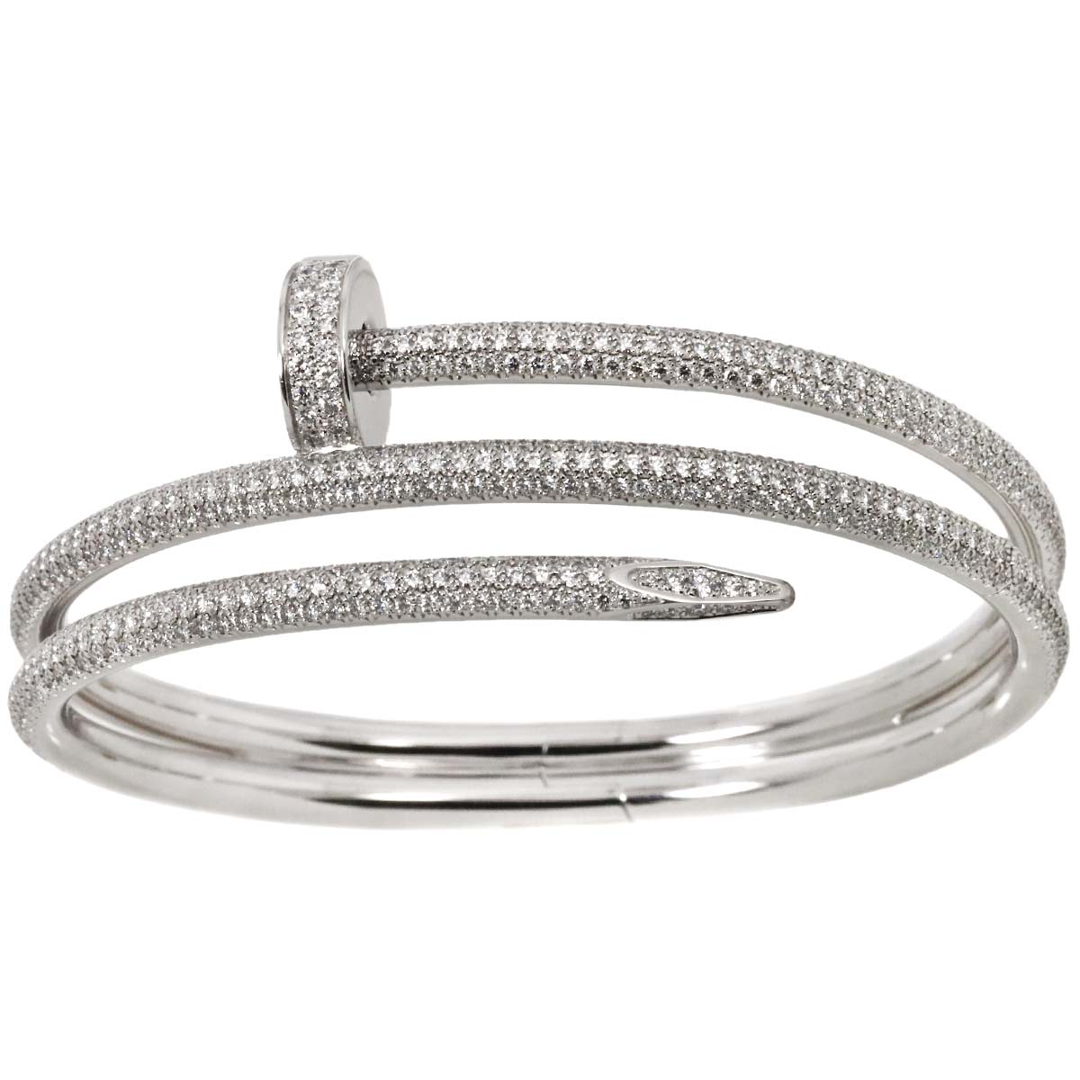 Juste Un Clou double Diamond Bracelet18K White Gold 750 size15