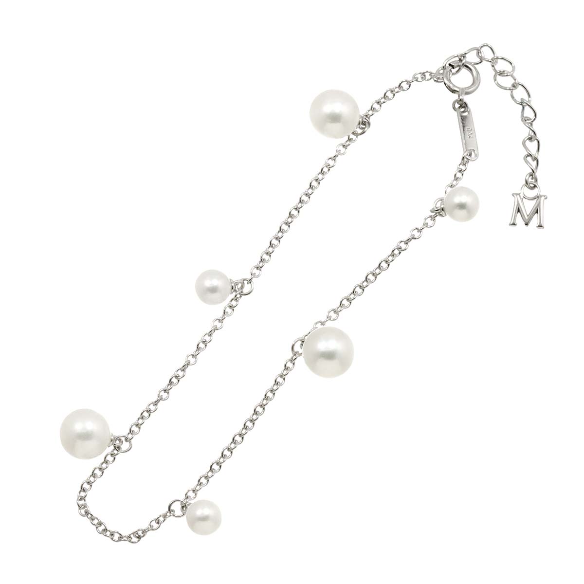 Akoya Pearl 6.5-4.7mm Bracelet 18K White Gold 750