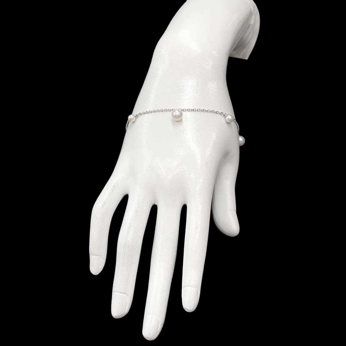 Akoya Pearl 6.5-4.7mm Bracelet 18K White Gold 750