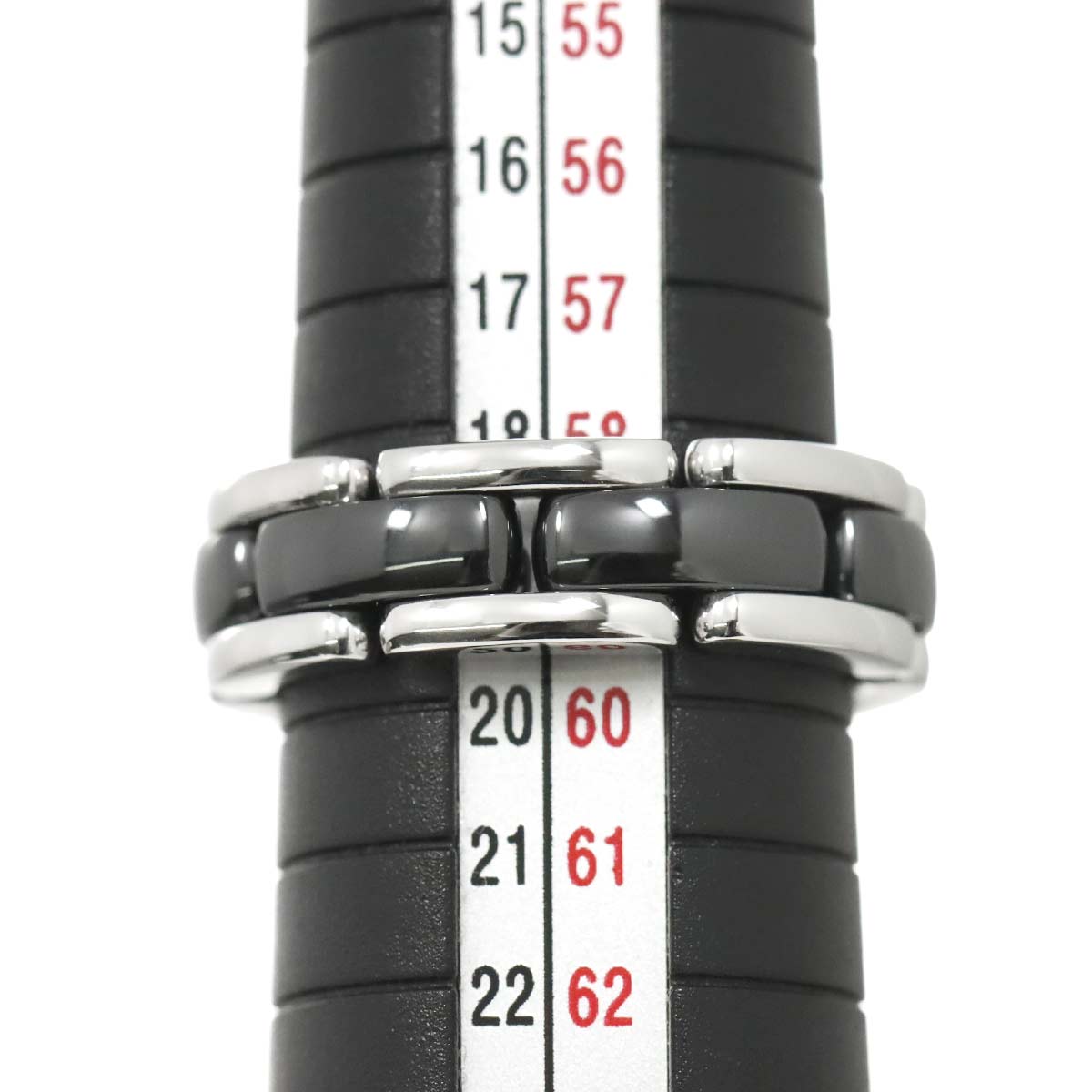 ULTRA MM Ring Black Ceramic 18K WG 750 Size59 8.25-8.75(US)