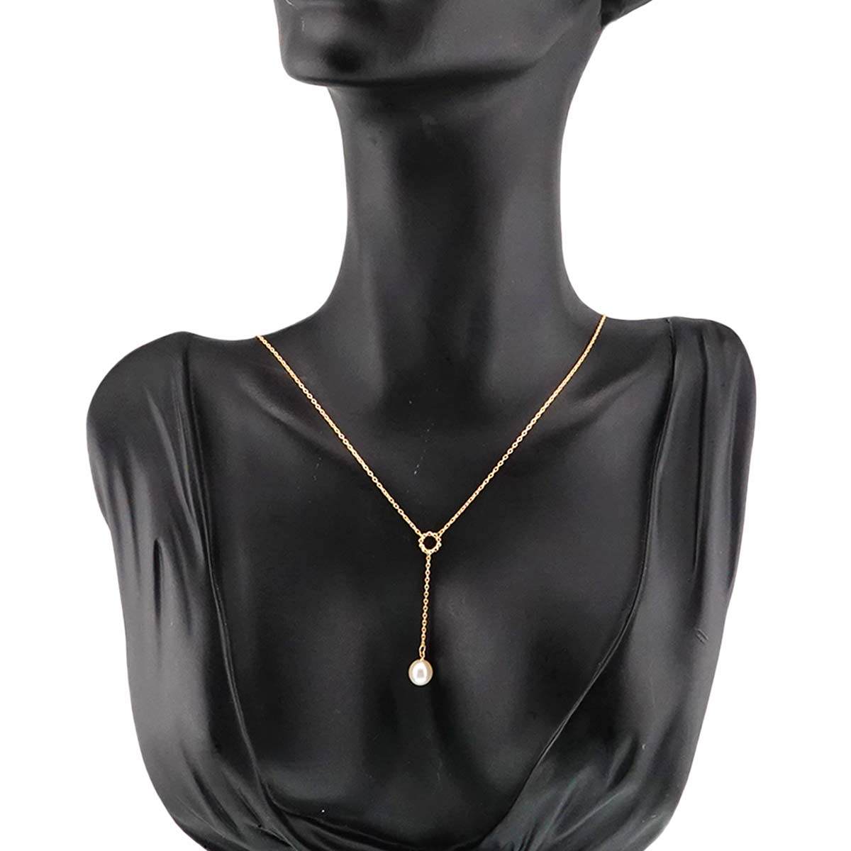 Freshwater cultured pearl necklace 18K YG 750