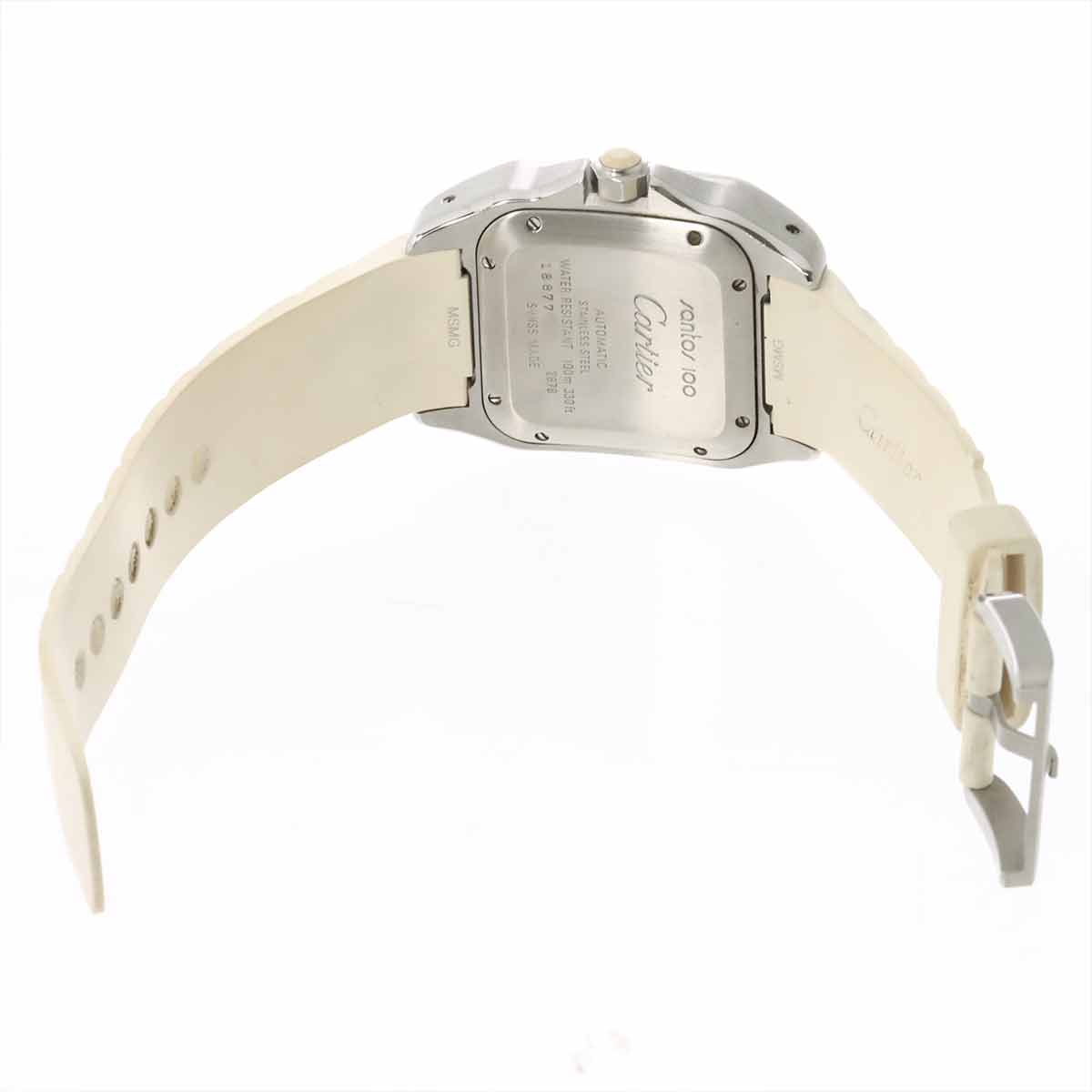 Santos 100MM W20122U2 Automatic White Dial Boys Watch