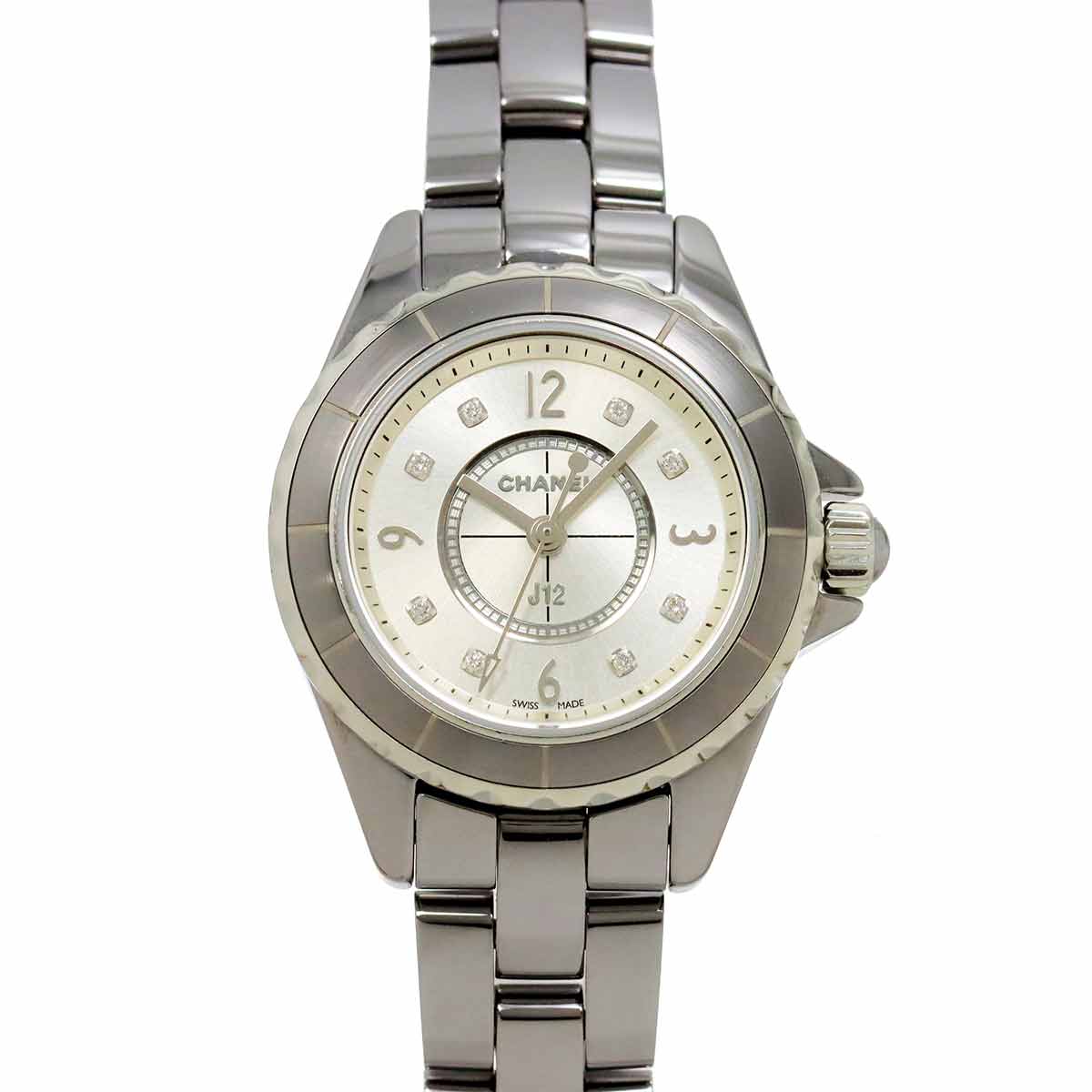 J12 Chromatic 29mm H3401 8P Diamond Quartz Silver Dial Ladies