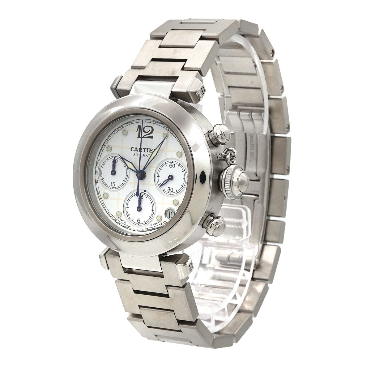 Pasha C Chronograph W31039M7 Automatic White Dial Boys Watch
