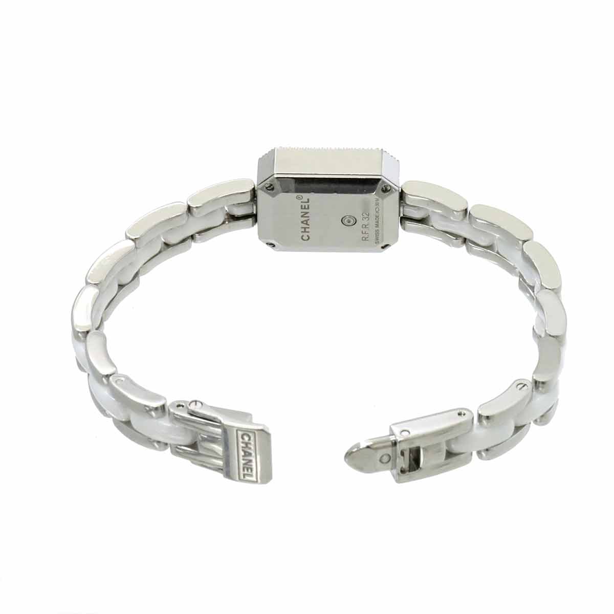 Premiere H2132 Diamond Bezel Ceramic Quartz White Dial Ladies