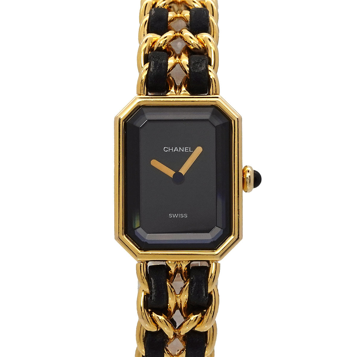 Premiere Size L H0001 Vintage Quartz Black Dial Ladies Watch
