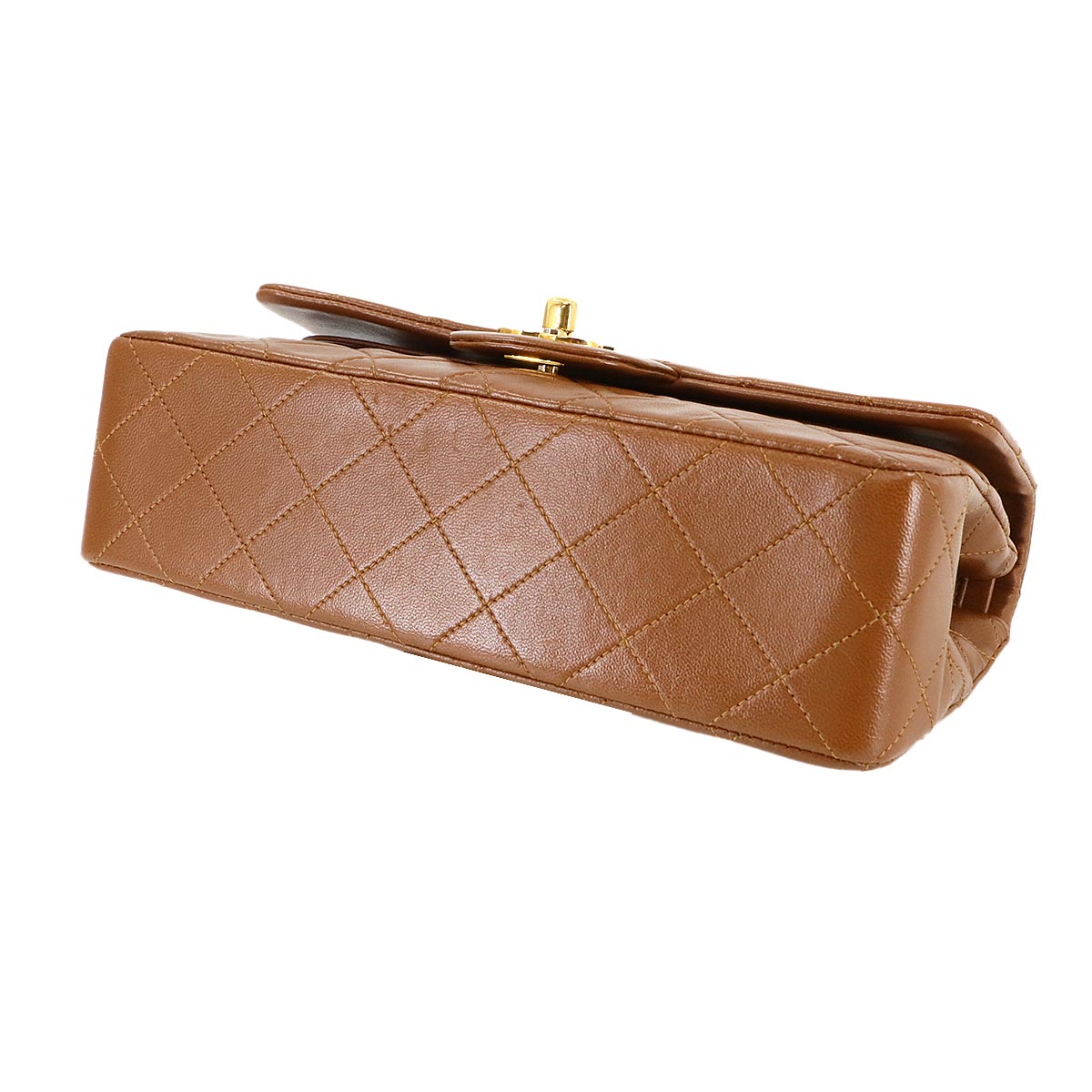 Matelasse 23 Chain Shoulder Bag Leather Brown A01113 Vintage