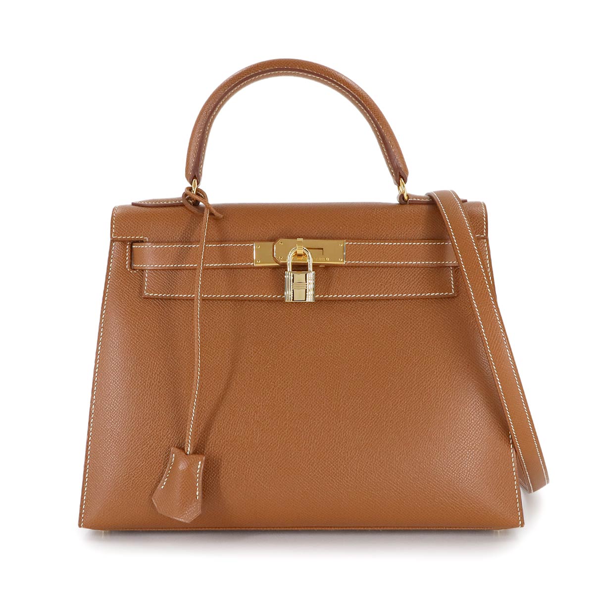 Kelly 28 Couchevel Epsom Gold 2way Hand Shoulder Bag Purse