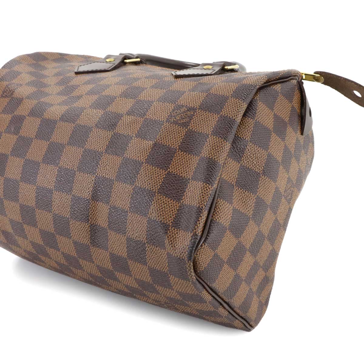 LOUIS VUITTON Damier Speedy 25 Hand Bag Ebene N41532 Purse