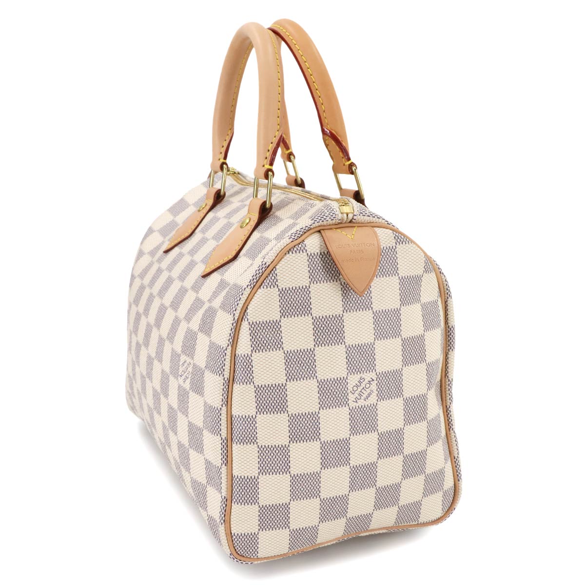 LOUIS VUITTON Damier Azur Speedy 25 Hand Bag N41371 White Purse