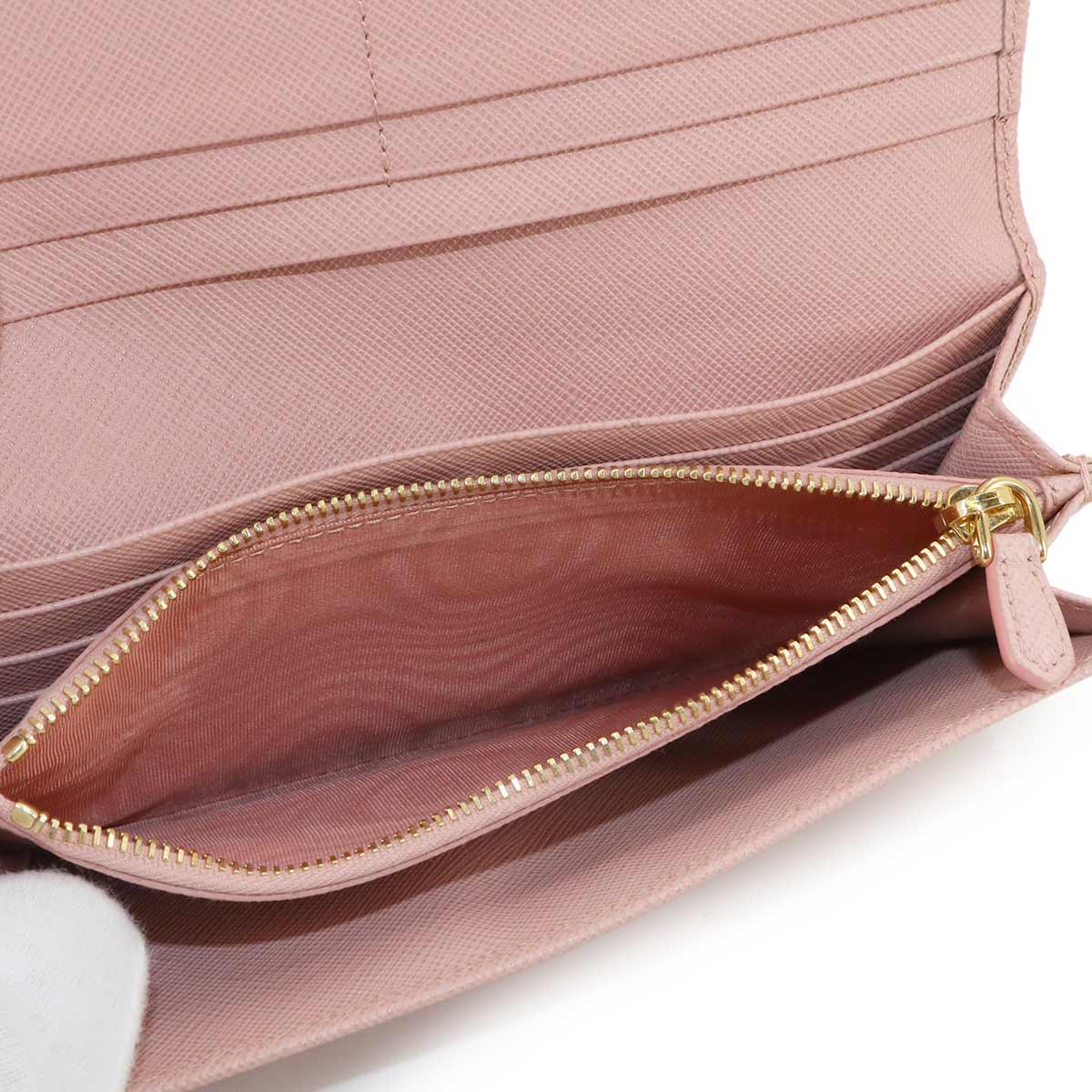 Saffiano Long Wallet Leather Pink 1MH132 Purse Logos