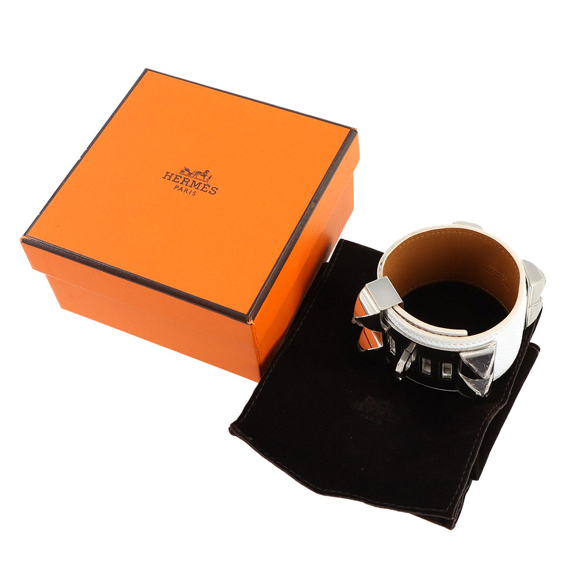 Collier De Chien Bangle Veau Epsom White Bracelet 90290936