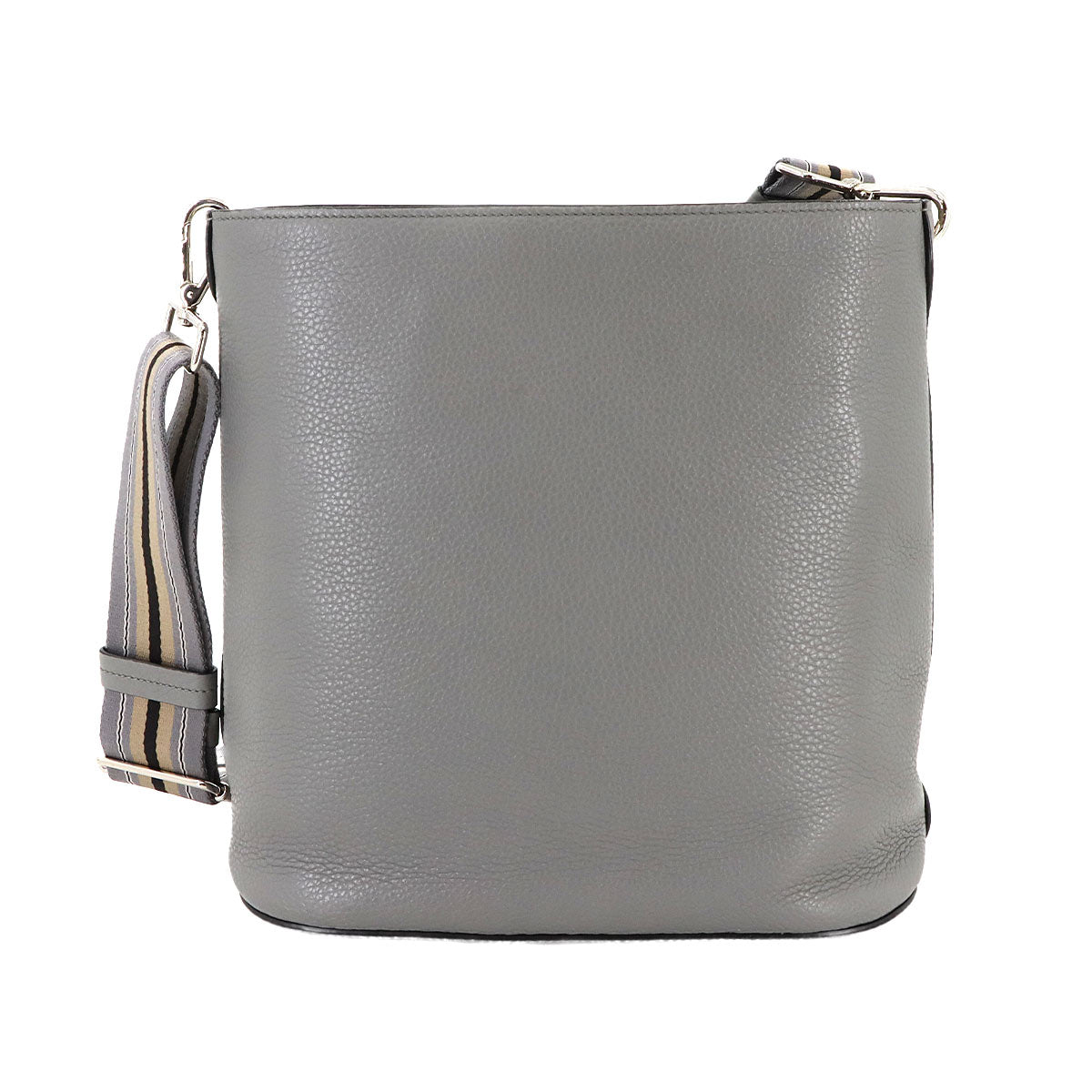 Shoulder Bag Leather Gray 1BE057 Logos Purse