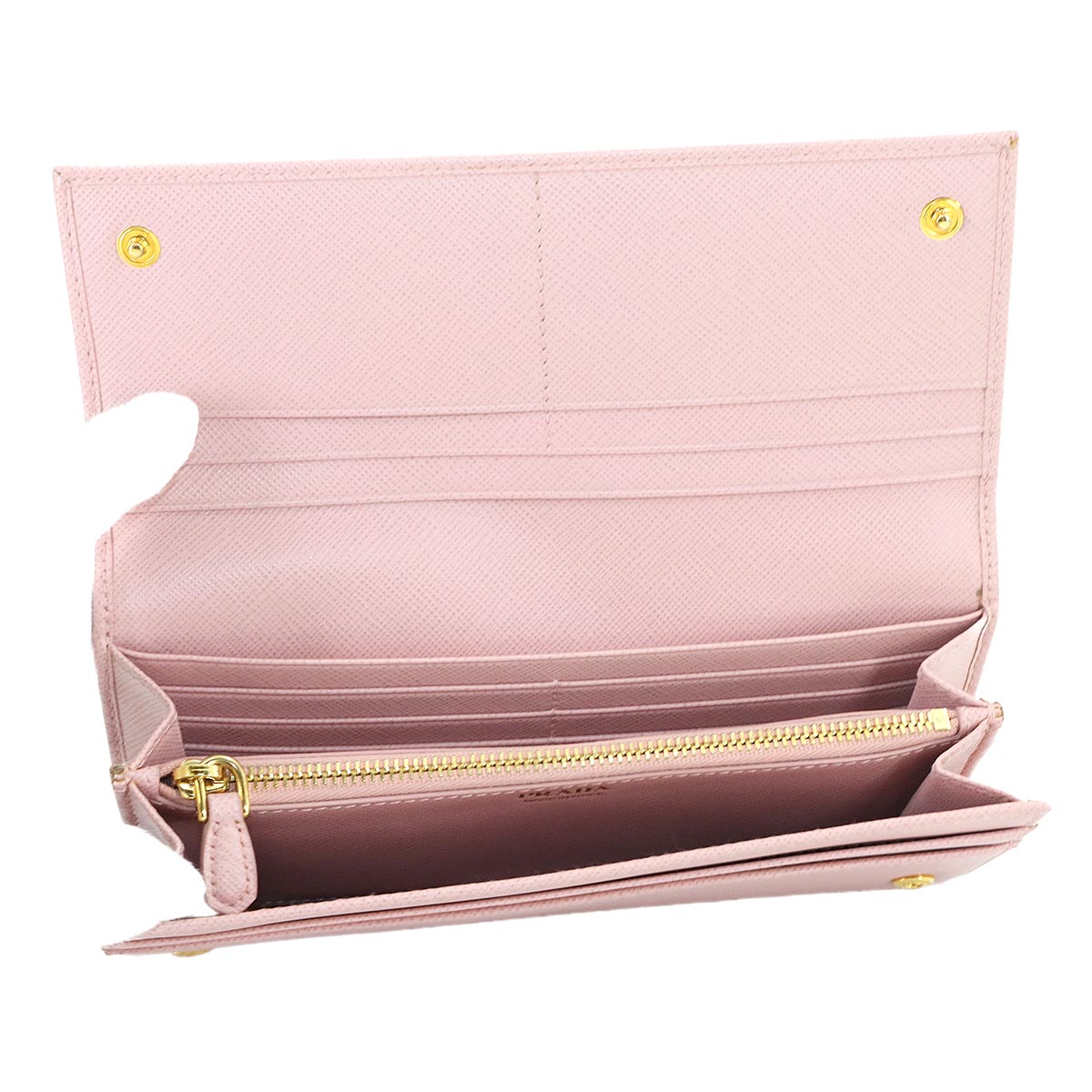 Saffiano Long Wallet Leather Pink 1MH132 Purse Logos