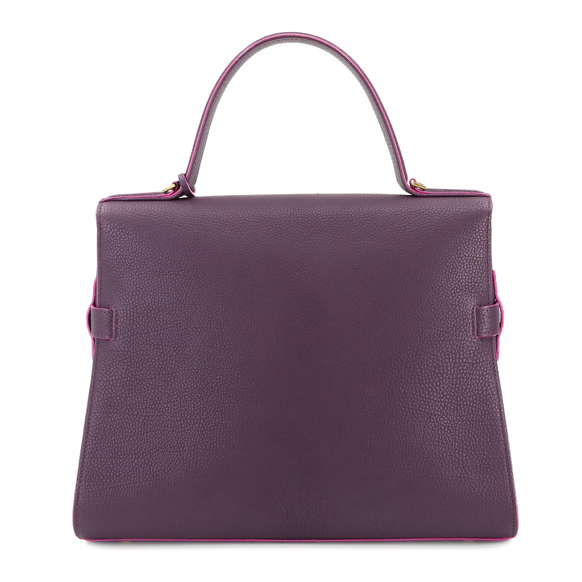 Tempete Hand Shoulder Bag Leather Purple Purse