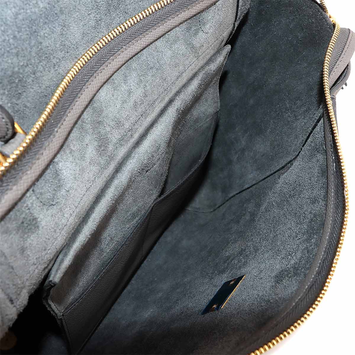 Belt Bag Mini 2way Hand Shoulder Bag Leather Gray 176103 Purse