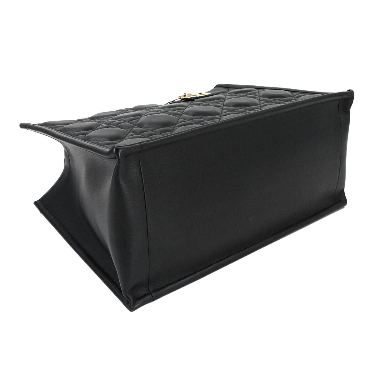 Macrocannage Book Tote Shoulder Medium Bag Leather Black