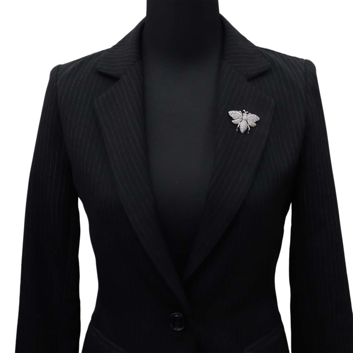Diamond 1.30ct Brooch 18K WG White Gold 750