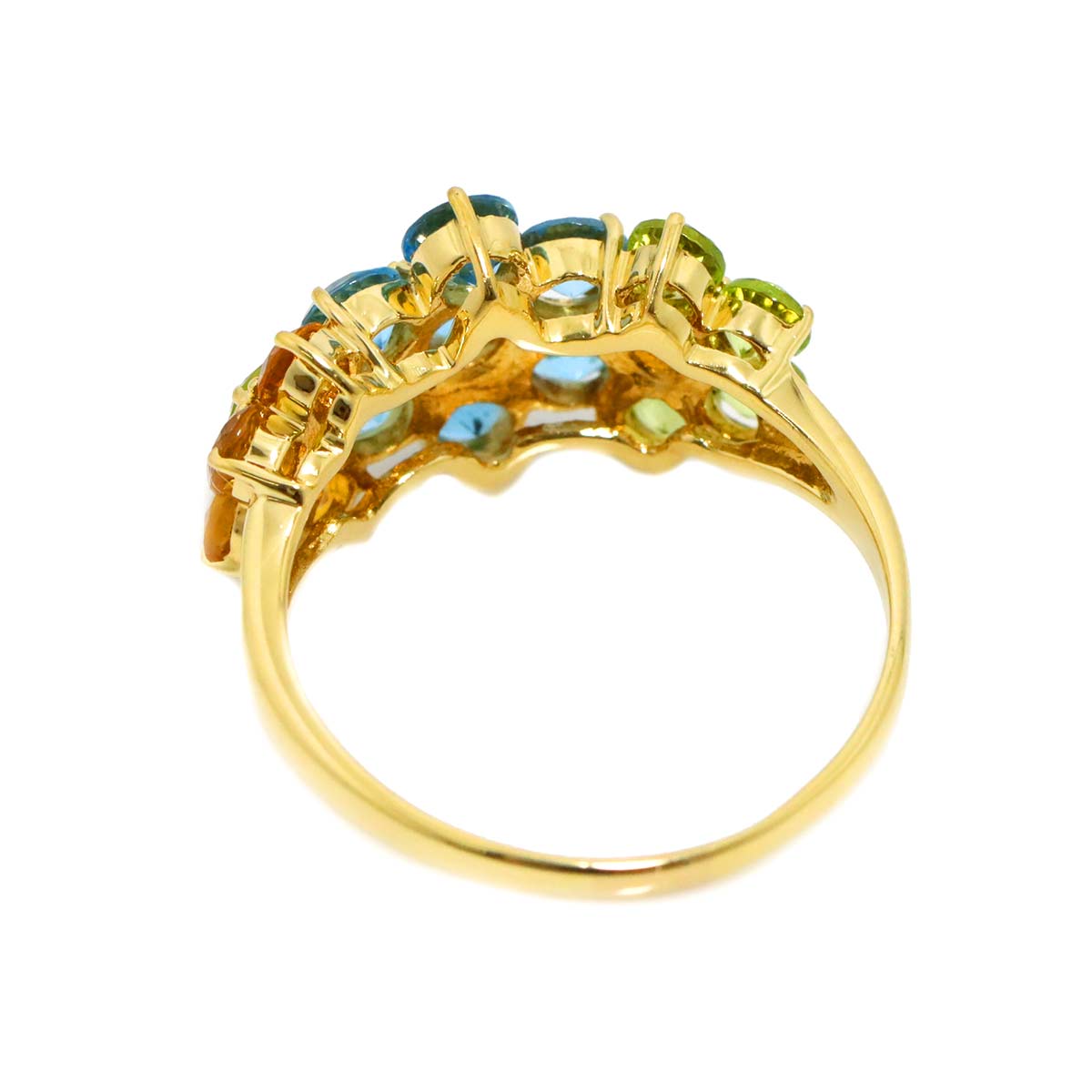 Multi Stone Ring 18K YG 750 Size7.25(US)