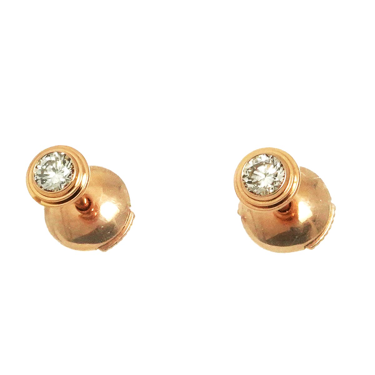 Damour Diamond Earring Pierced MM 18K PG 750