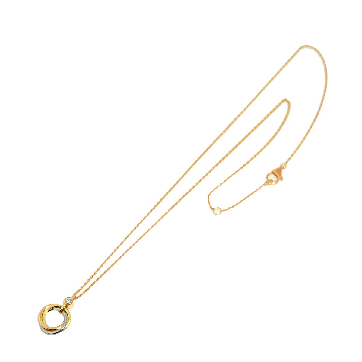Trinity Diamond Necklace 18K YG WG PG 750