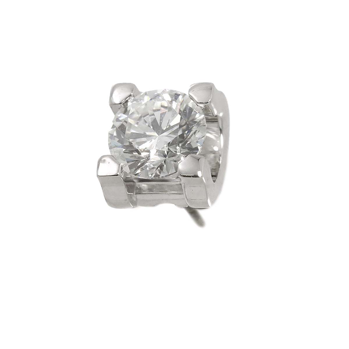 Diamond 0.53ct G/VVS1/EX Earring Pierced 18K WG One Piece only