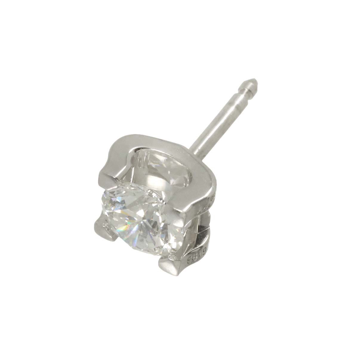 Diamond 0.53ct G/VVS1/EX Earring Pierced 18K WG One Piece only