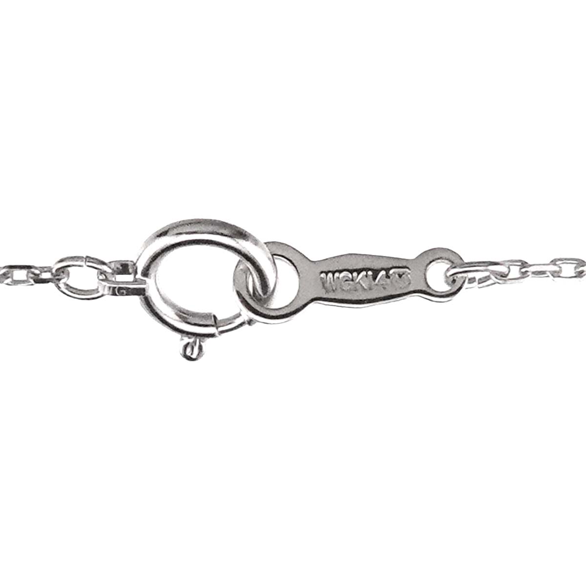 Akoya Pearl 7.6mm Diamond Necklace 14K White Gold 585