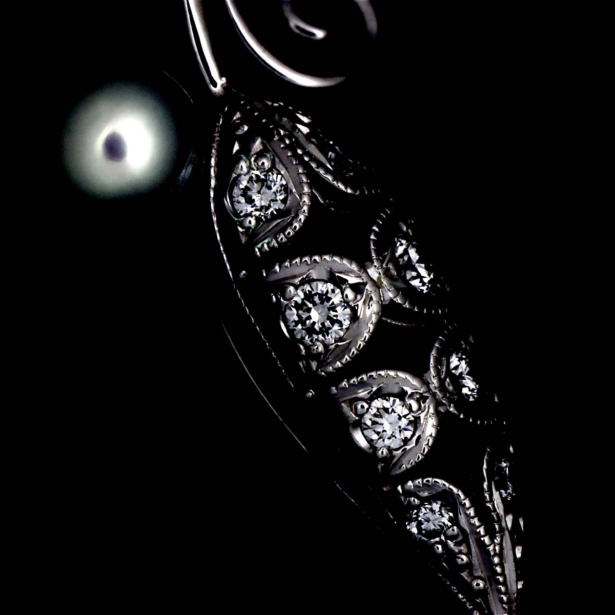 Akoya Pearl 4.5mm Diamond Necklace 18K WG 750