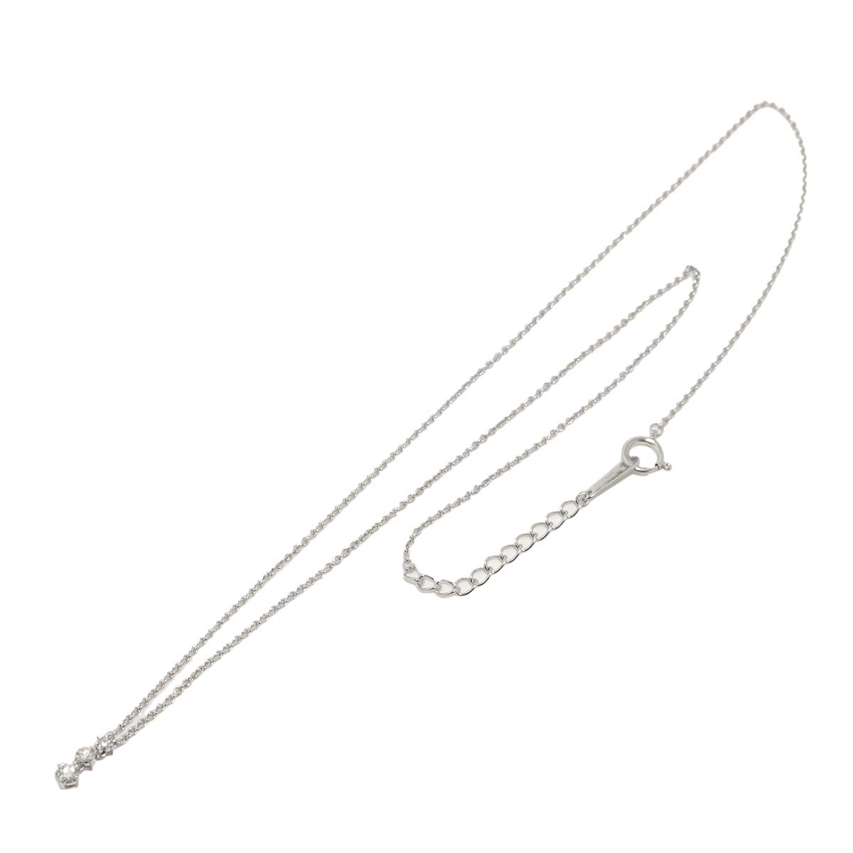 Diamond 0.17ct Necklace 18K White Gold 750