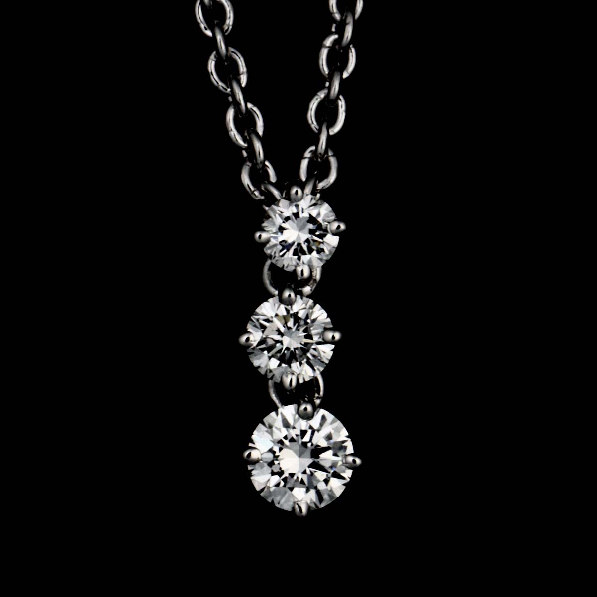 Diamond 0.17ct Necklace 18K White Gold 750